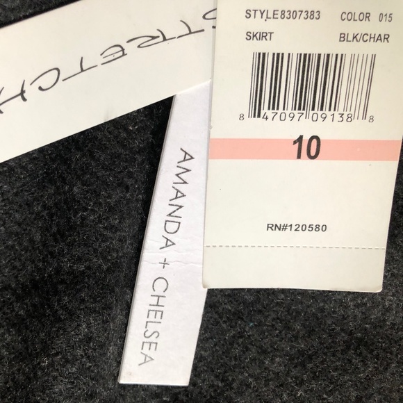 BRAND NEW Women's Amanda + Chelsea Windowpane Patterned Pencil Skirt - Picture 5 of 7